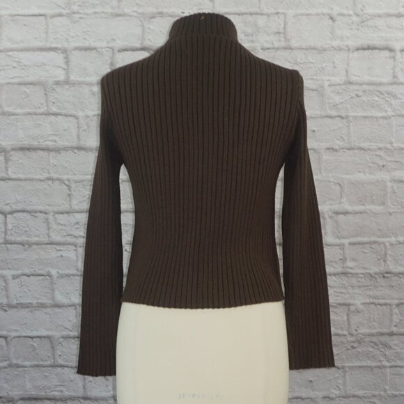 Vintage Y2K Leather Wool Embroidered Floral Zip Jacket - Picture 3 of 8